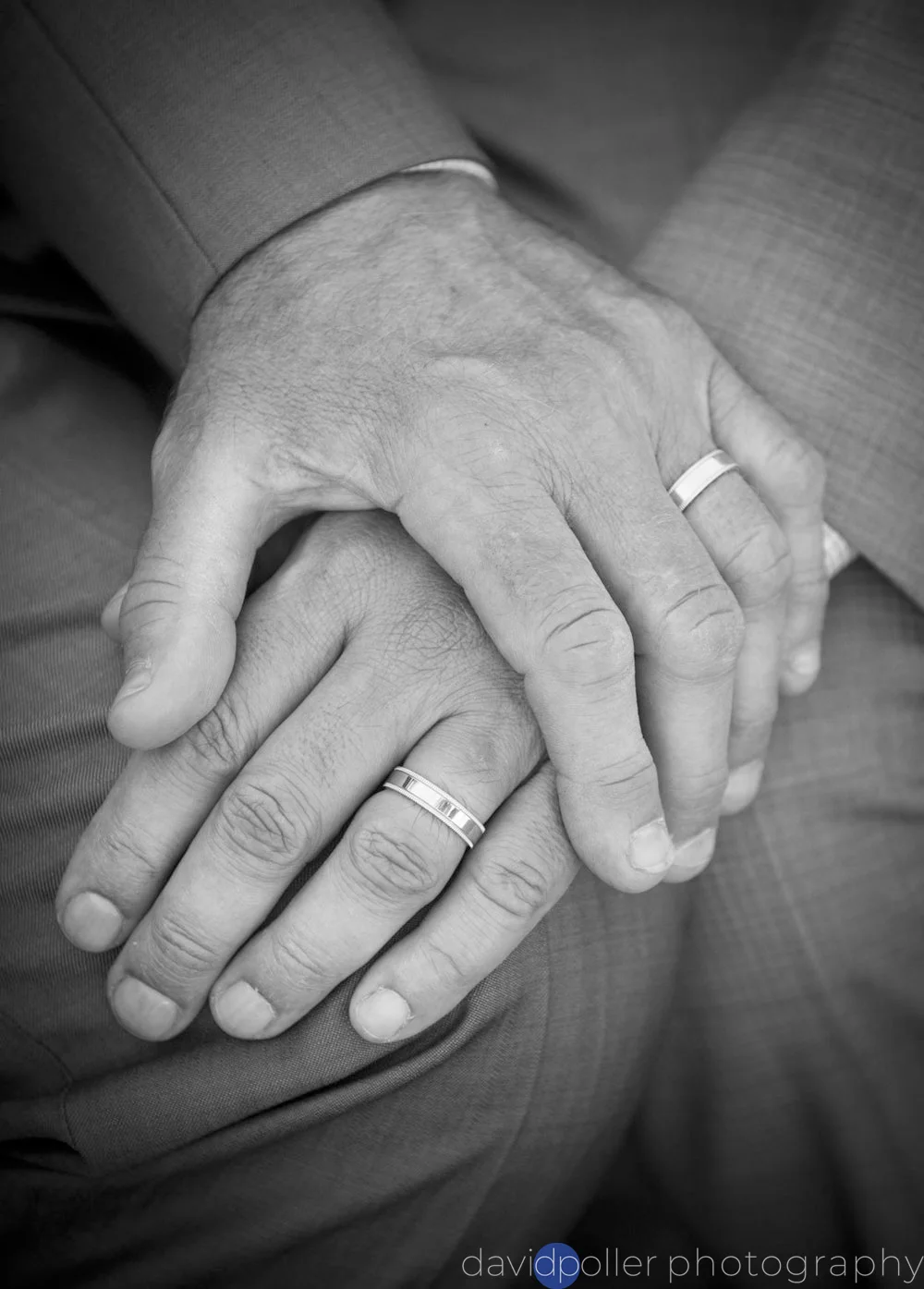 Keith and Tim show their wedding bands