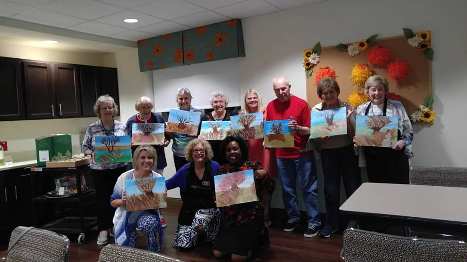 Fundraiser for the Alzheimer’s Association at The Crossing at Hanover. Painting: Windy Fall Day