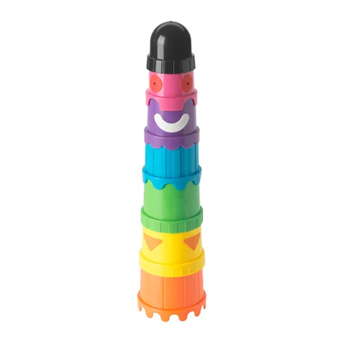 Nixon loves these! We play with them during bath time (some of them have holes for water to go through) and I'll pack a few in the diaper back for when he needs some distraction. Get these stack cups here !