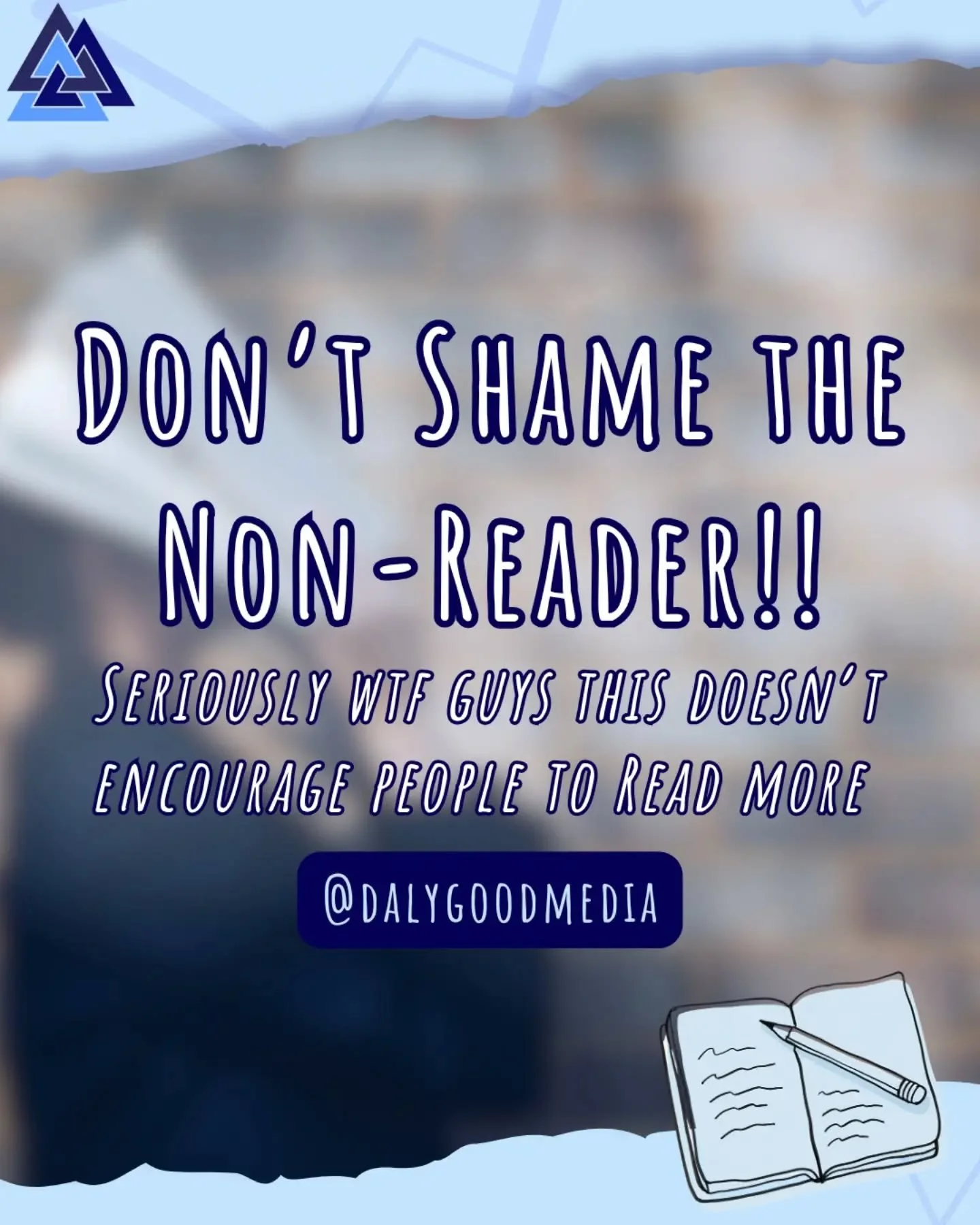 Recently, some influencer or celebrity or someone announced that they have never read a book ever in their life. The response from the reading community disappointed me! Guys! Don't shame the non-reader! Let's instead have a conversation about why re