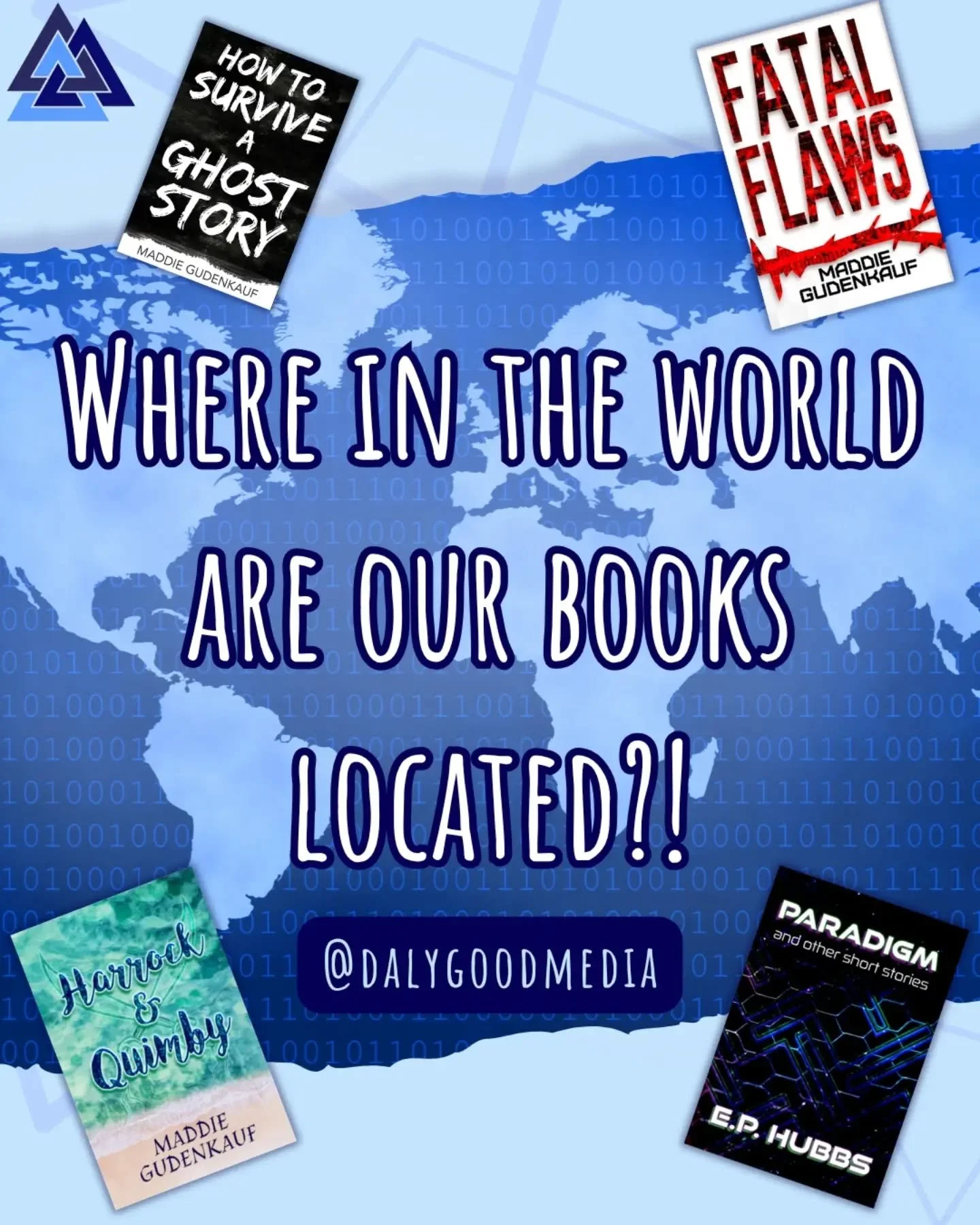 Ever wondered where Dalygood Media published books are located? We cover quite the world map across five books, with Fatal Flaws and Paradigm boasting multiple locations in their novels! 🌎

👻 How to Survive a Ghost Story is set in the fictional Ste