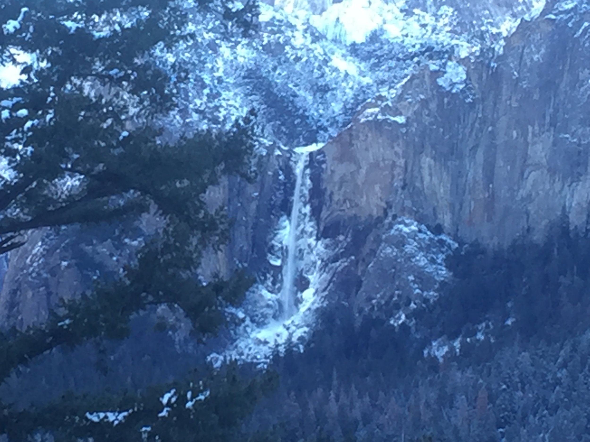 Bridle Veil Falls in ice