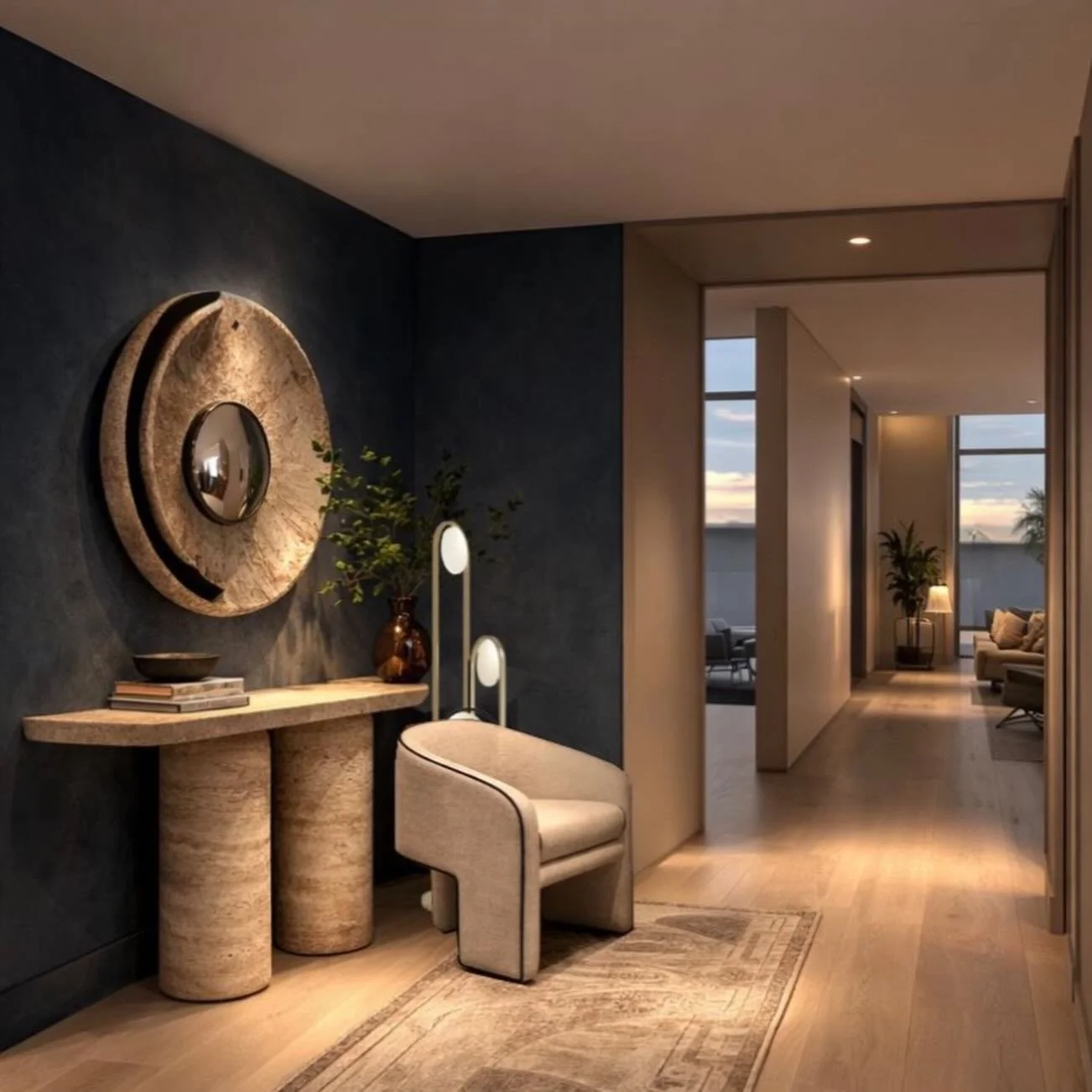 Color and drama for this penthouse design 😍🔥