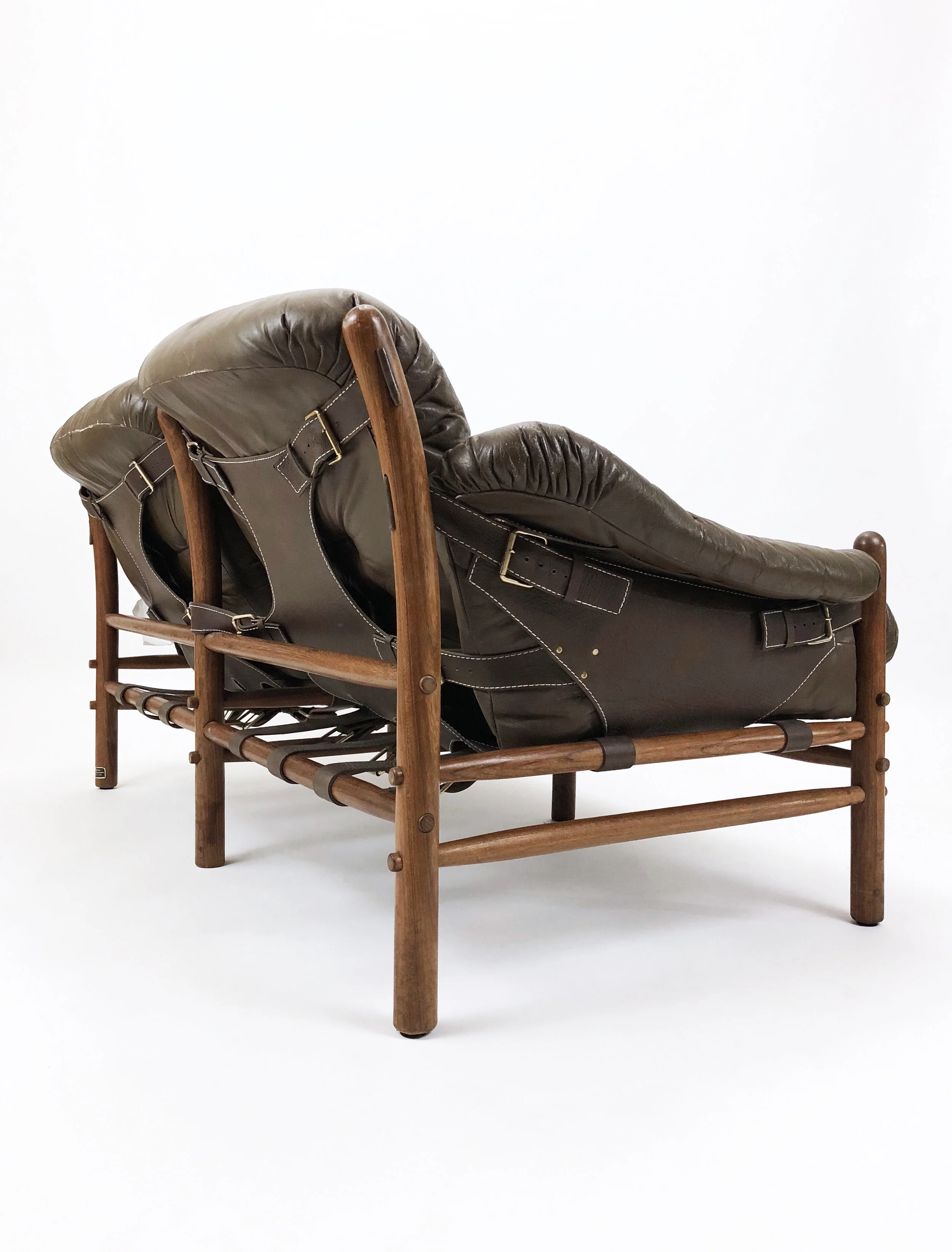 Arne Norell Rosewood and Leather Sofa