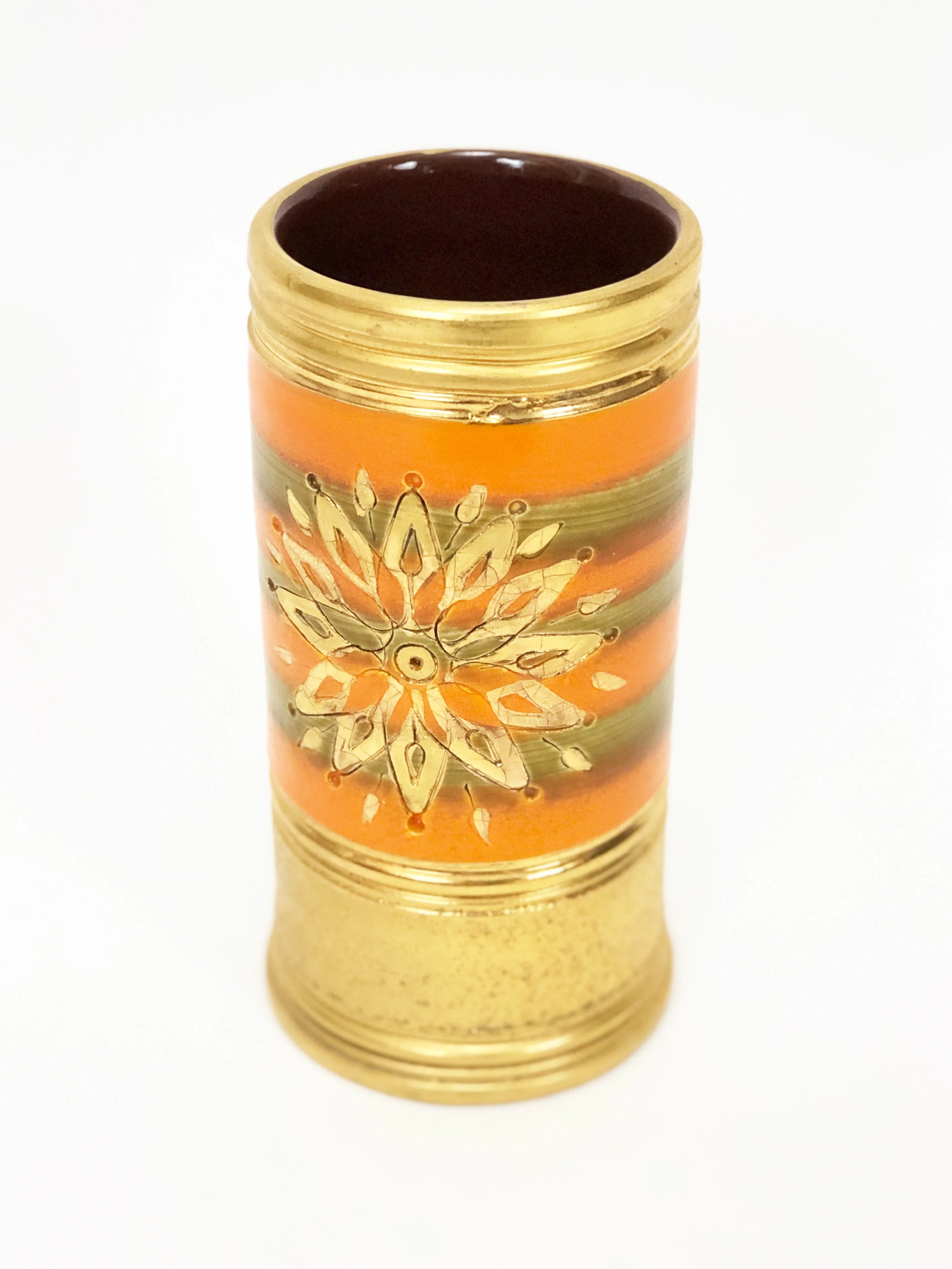 Aldo Londi Striped Vase with Incised Patterns 03.JPG