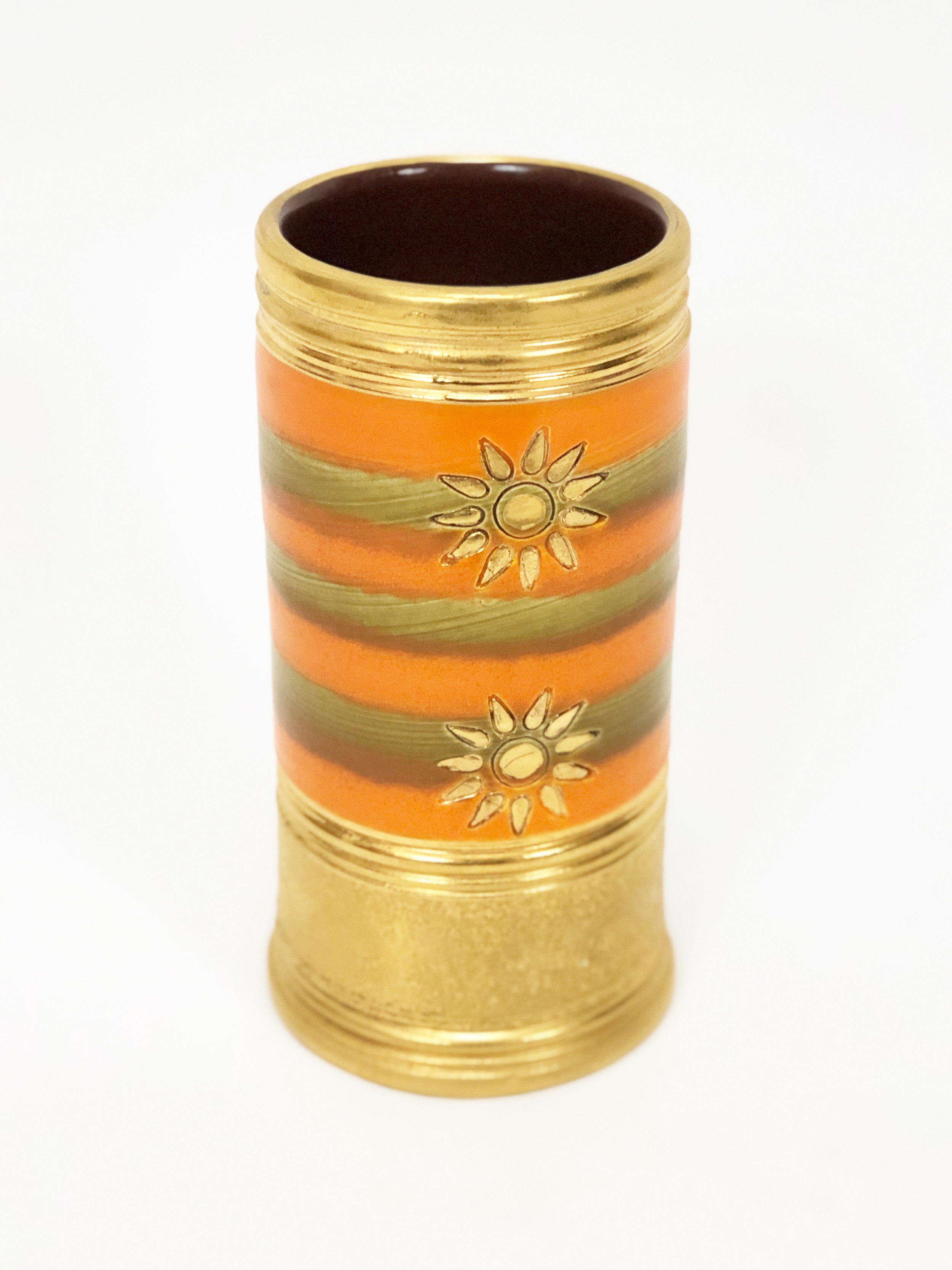 Aldo Londi Striped Vase with Incised Patterns 02.JPG
