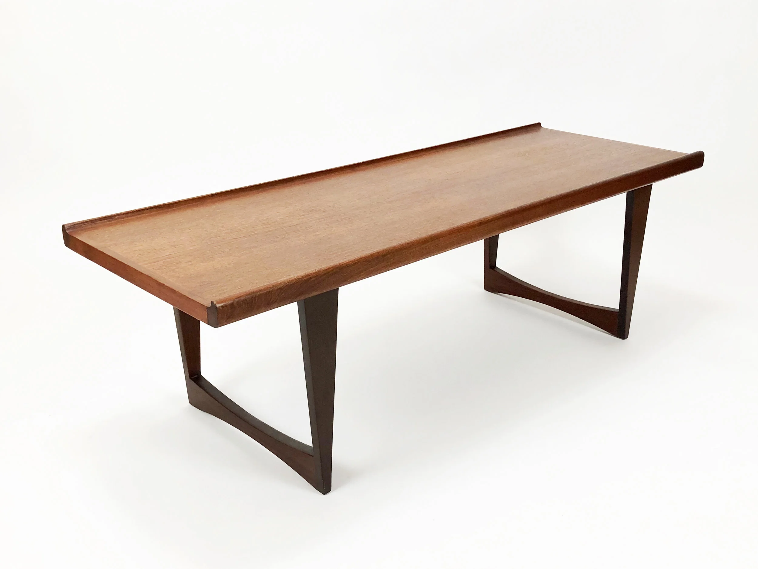 Teak and Afrormosia Coffee Table with Sled Legs 02.jpg