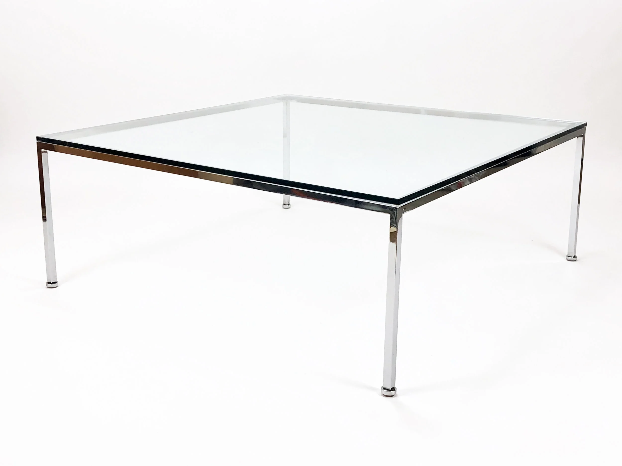 Court Noxon Chrome and Glass Coffee Table