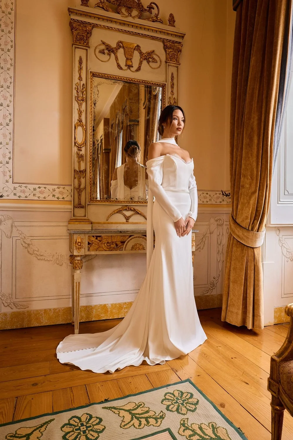 slim fit dress slacks Champagne Gold Ball Gown Wedding Dresses with High Neck 2018 Bridal Go   angelaweddings