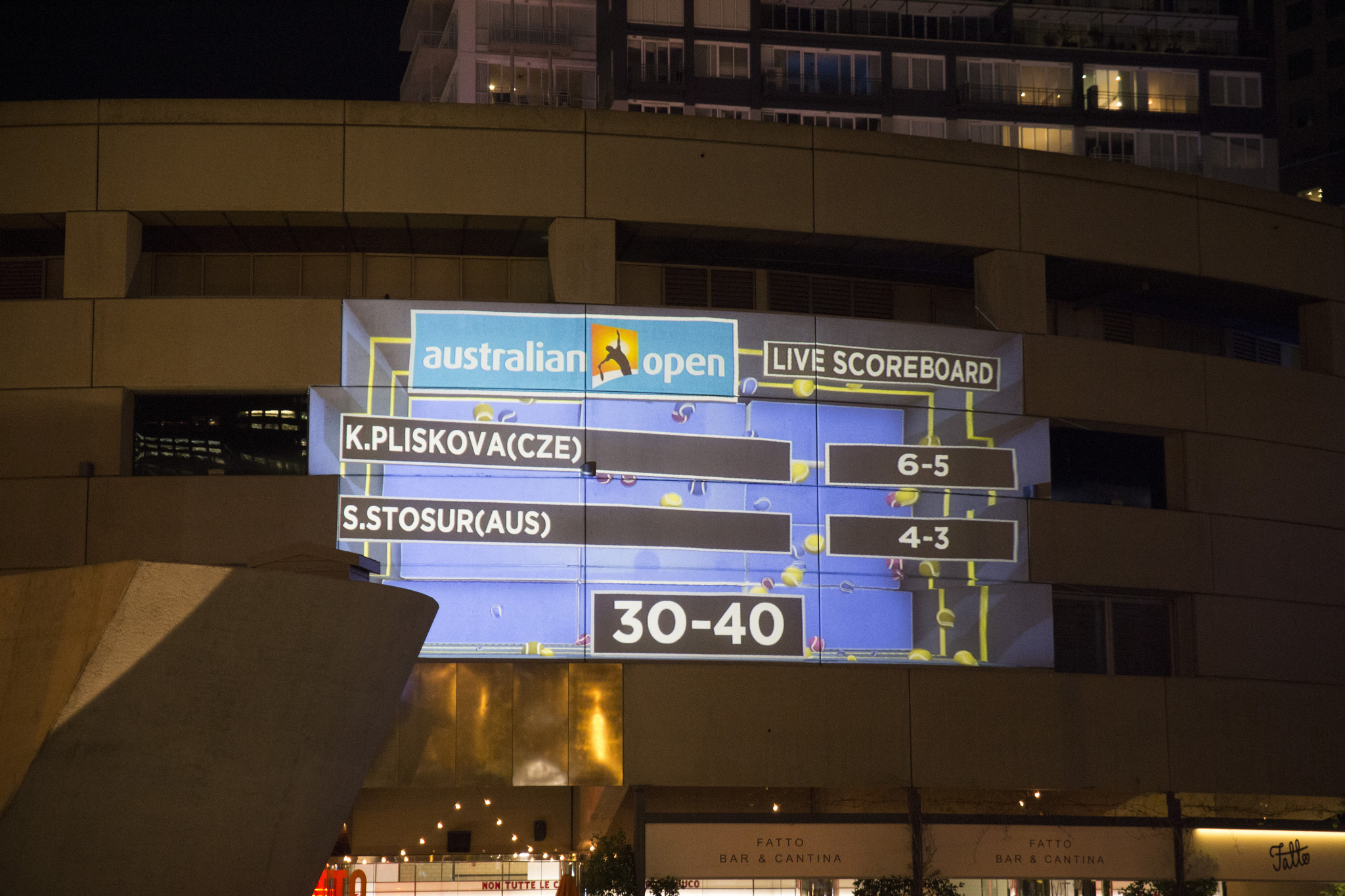 Live Scoreboard Australian Open Tennis — KIT WEBSTER