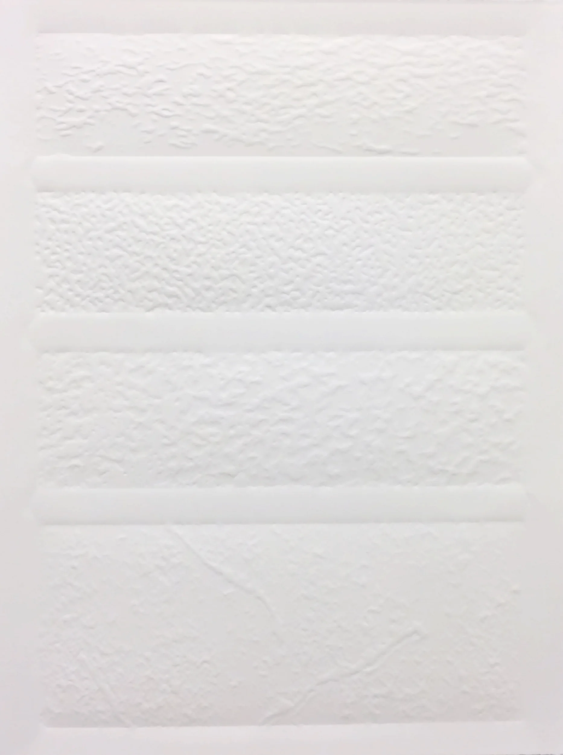 Migrating After Our Migration , 2016 Wood block embossment on stonehenge paper 12 ½” x 9 ½” I often communicate displacement in location and identity through my work. In doing so I have created a “roll call” of all the houses my family and I have lived in. Starting from my home in Acambaro, Guanajuato Mexico, two homes in Pilsen Chicago, and my current home in the Southwest side of Chicago. Each location is charged with significant memories, events, and benchmarks that have shaped me as a person.