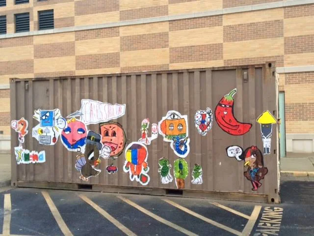 Our wheat paste final! Photo Courtesy by Yollocalli Arts Reach
