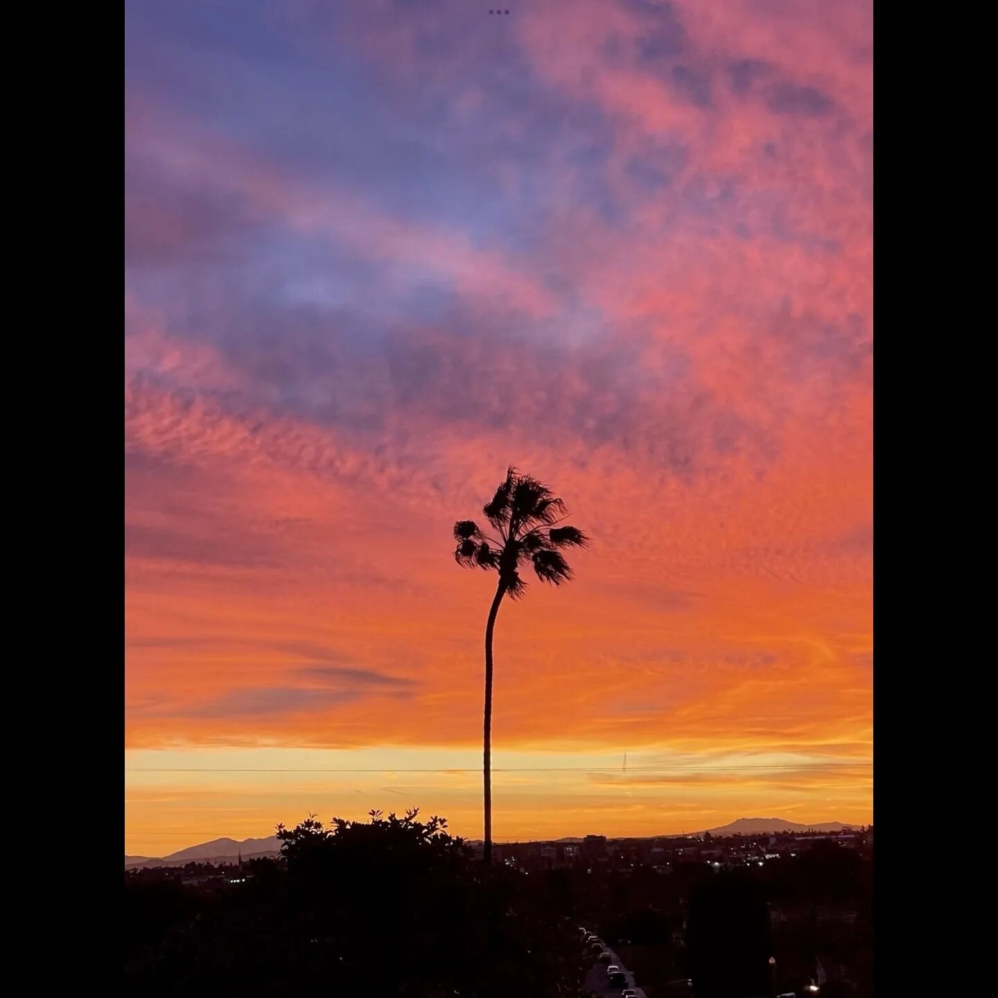 We had a beautiful sunset today, here in Los Alamitos