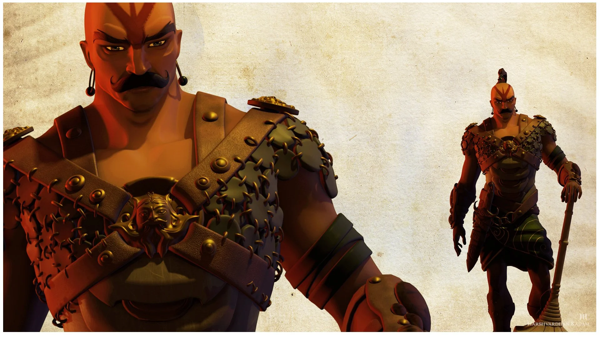 Mahabharat Abhimanyu Duryodhana Chakravyuha Concept Art.jpg