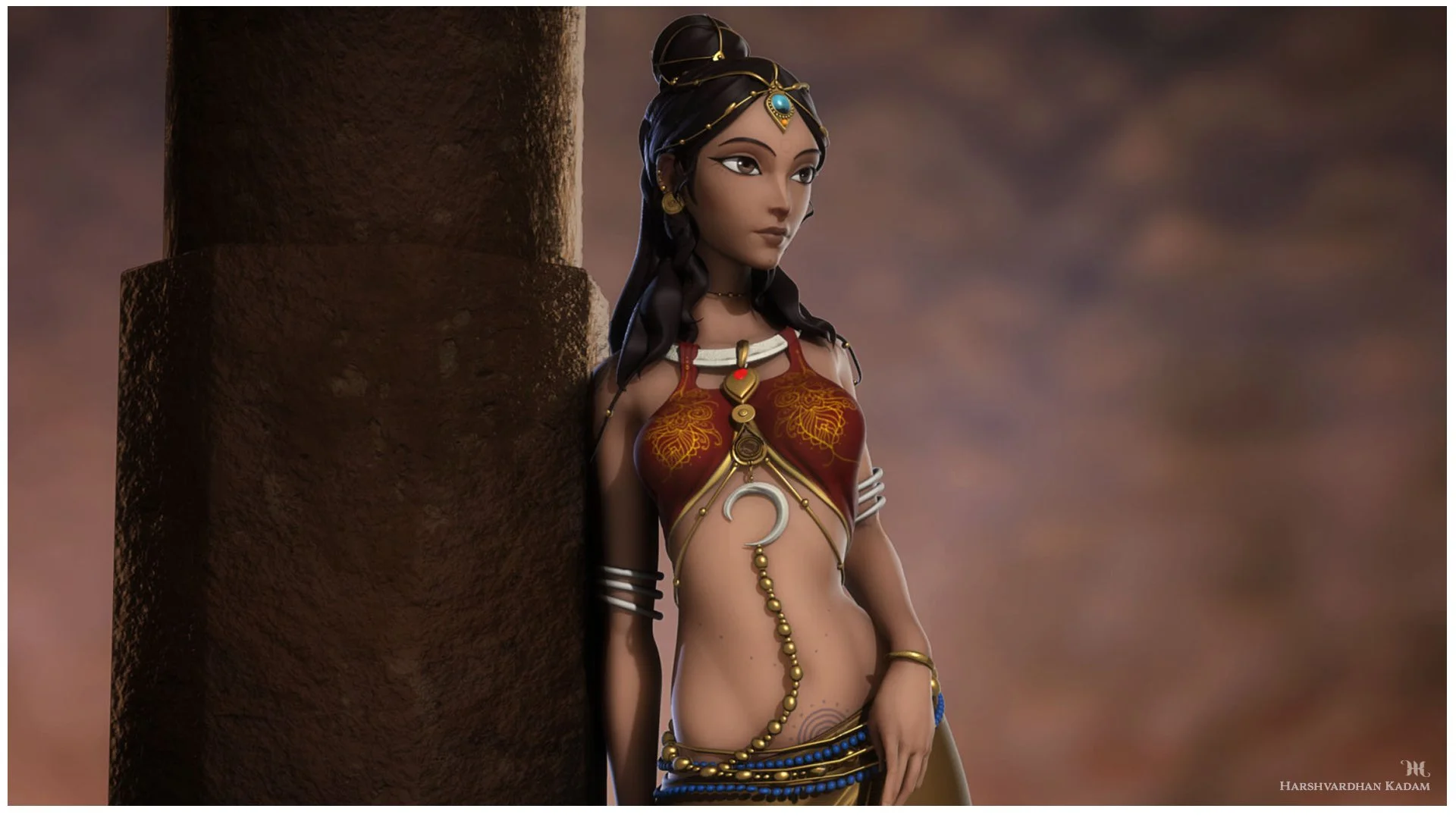 Mahabharat Abhimanyu Subhadra Chakravyuha Concept Art.jpg