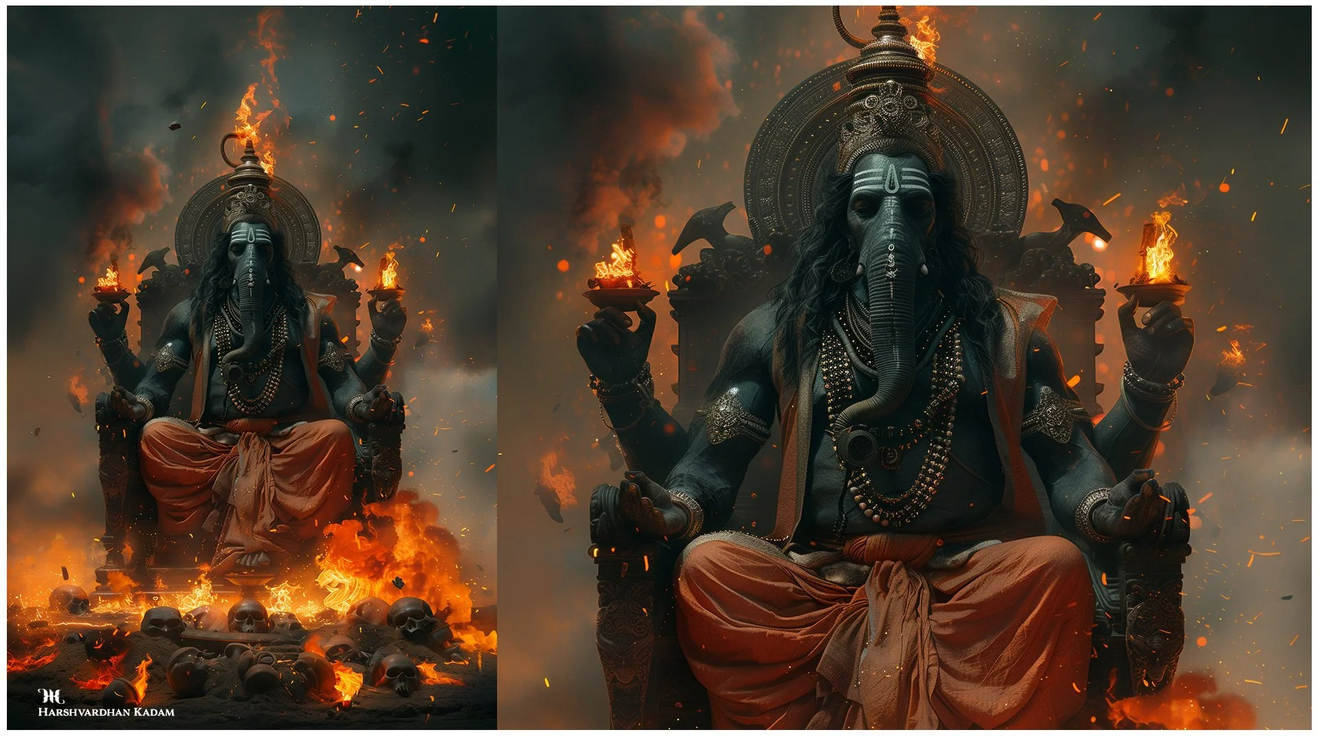 Inkbrushnme Mythological AI art Aghora Ganapati 10.jpg