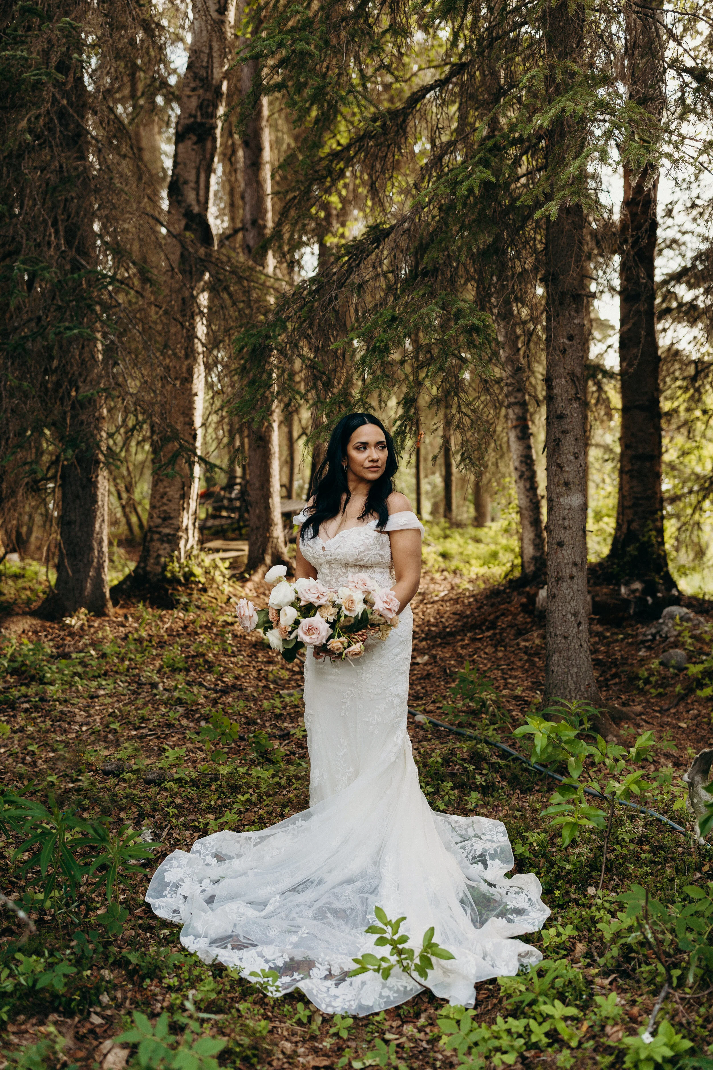 Elegant Kenai River Alaska Micro Wedding