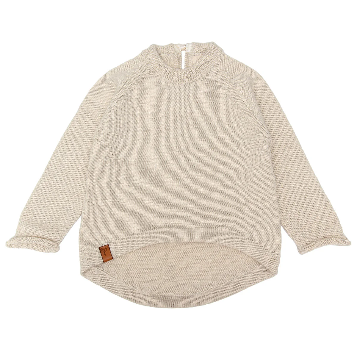 ORGANISCHE BABY ALPAKA PULLOVER BEIGE