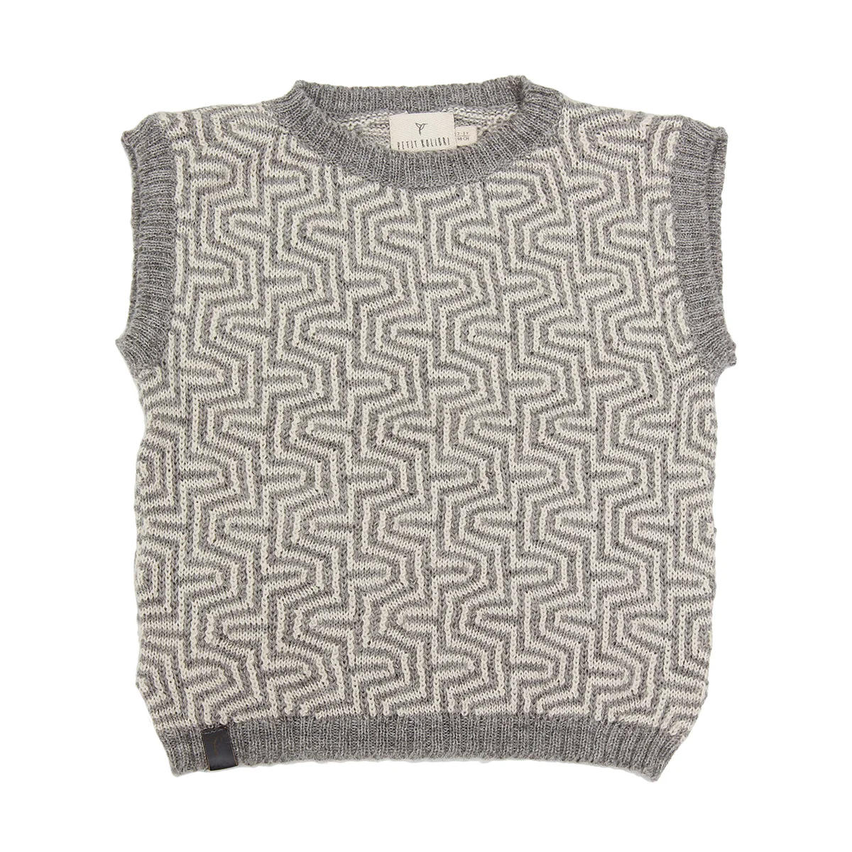 BIO BABY ALPAKA WESTE GRAU-BEIGE