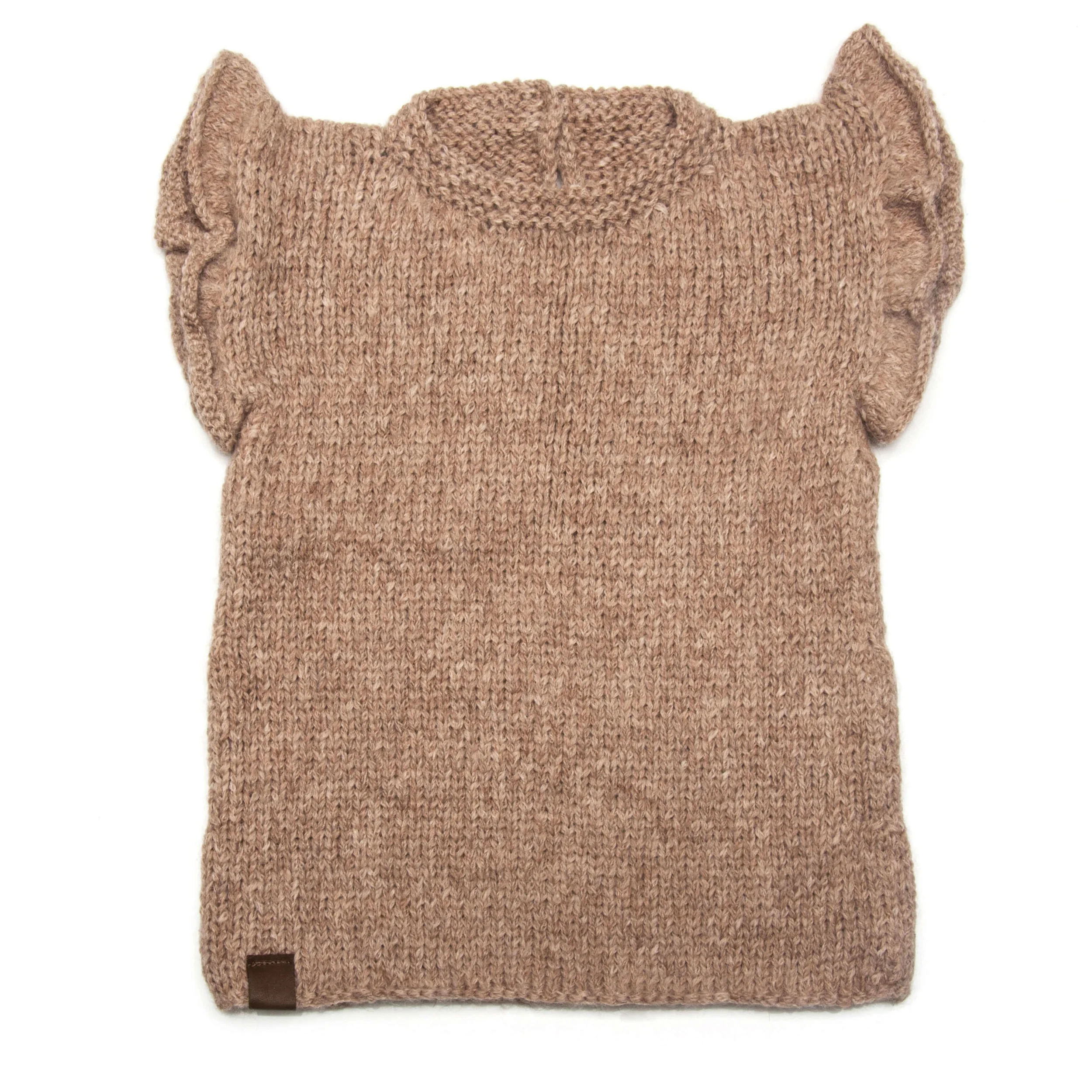 BIO BABY ALPACA HANDMADE VEST BROWN (front).jpg