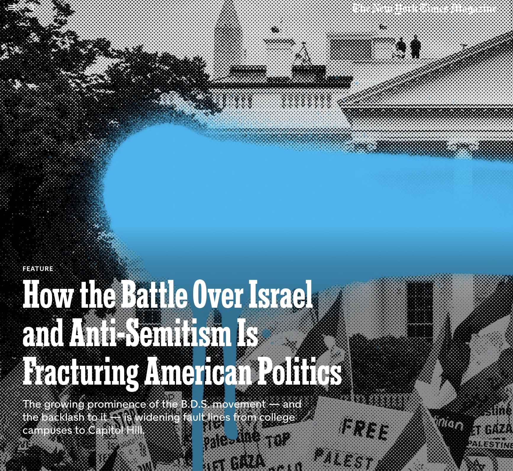 NYT Magazine: How the Battle Over Israel is Fracturing US Politics
