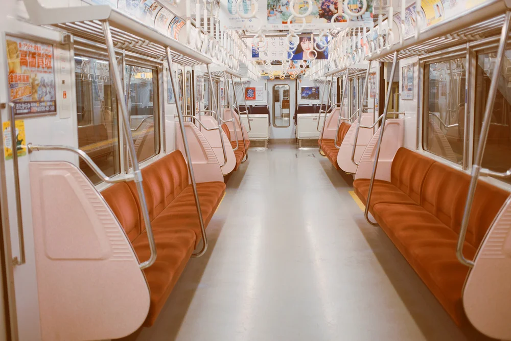 Train in Tokyo shot by Cecy Young