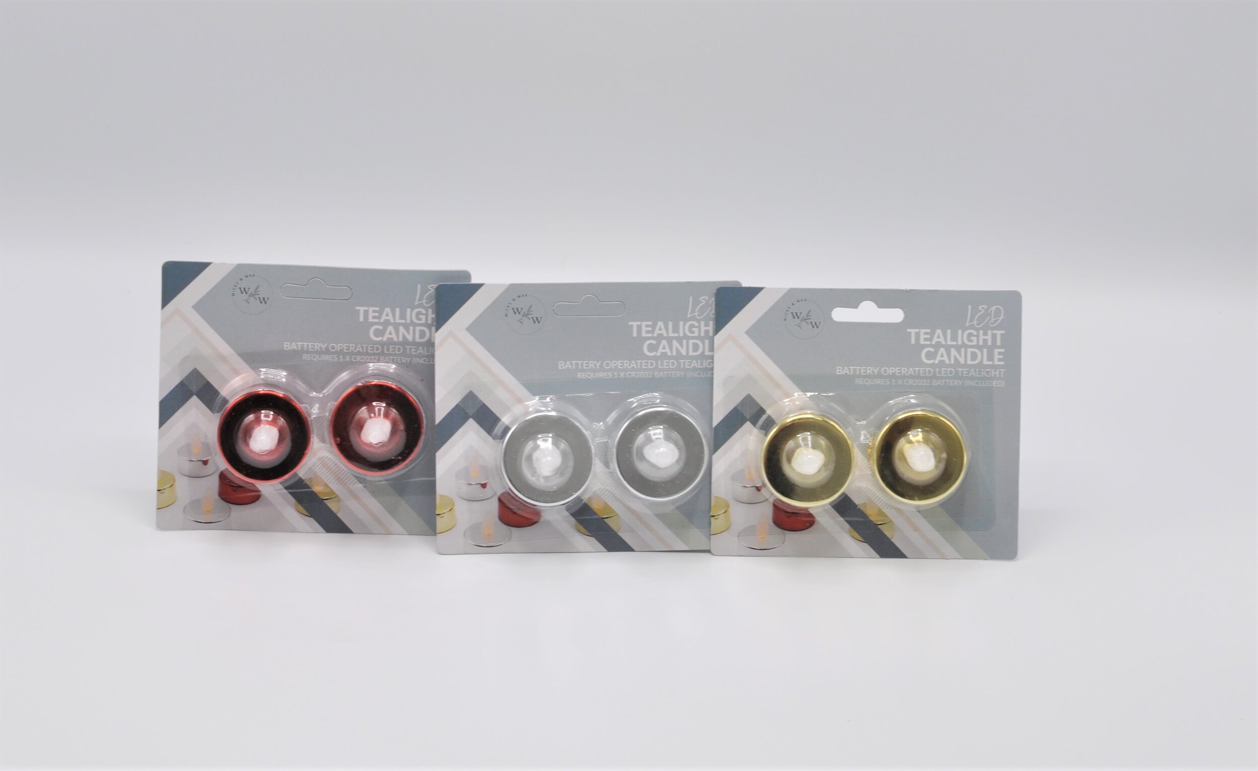 LED FLICKERING TEALIGHT CANDLE 2PK (ASS)