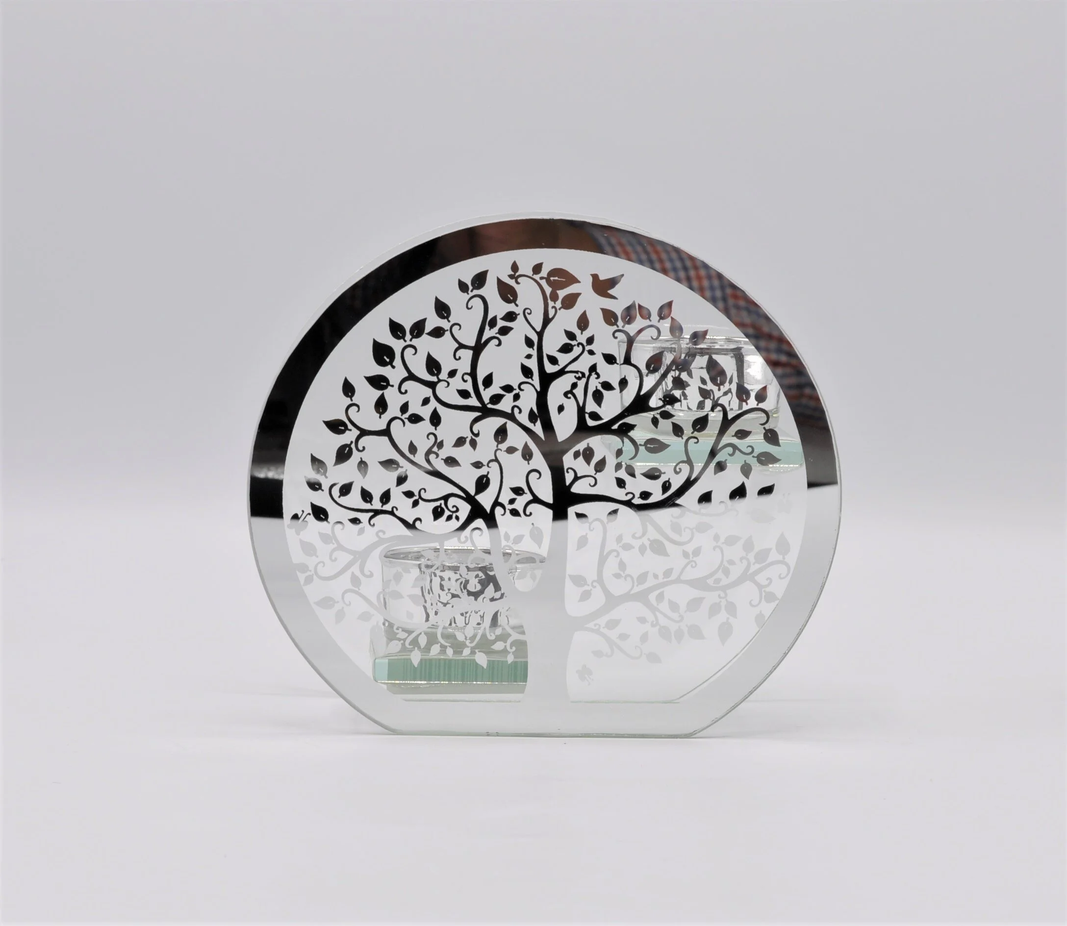 TREE OF LIFE DOUBLE GLASS TEALIGHT HOLDER   