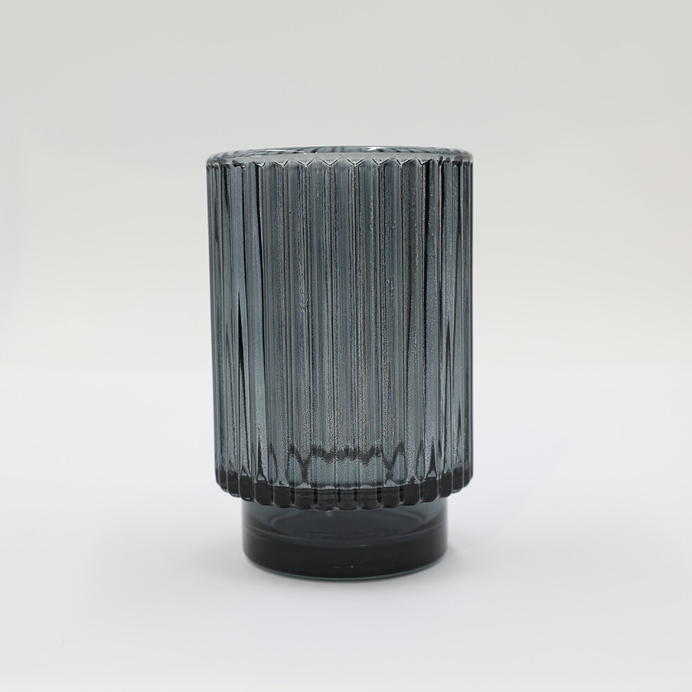 D8.8X15CMH COLORED GLASS HOLDER - GREY