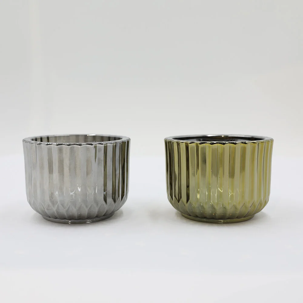 D10.8X7.6CM ELECTROPLATED GLASS HOLDER ASSORTED