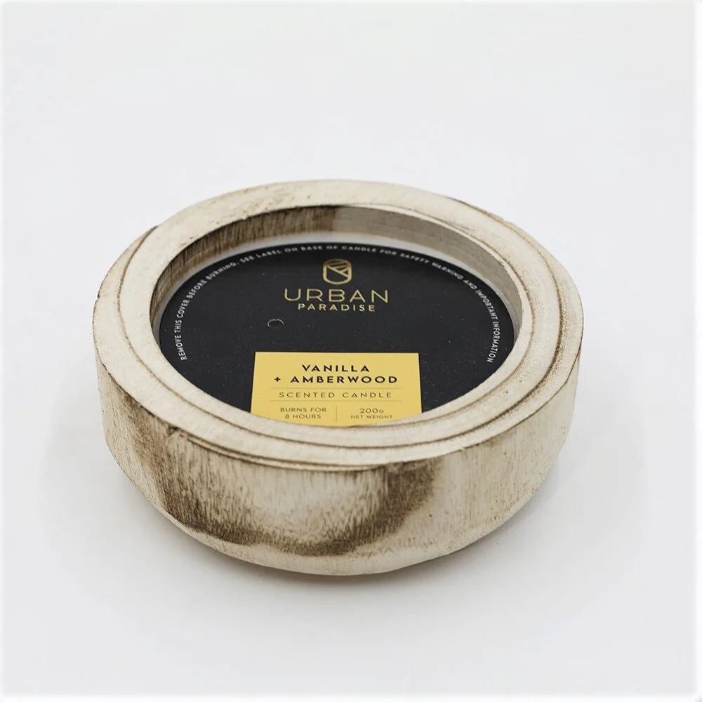 URBAN PARADISE  200G  TRIPLE WICKED SCENTED WOODEN CANDLE