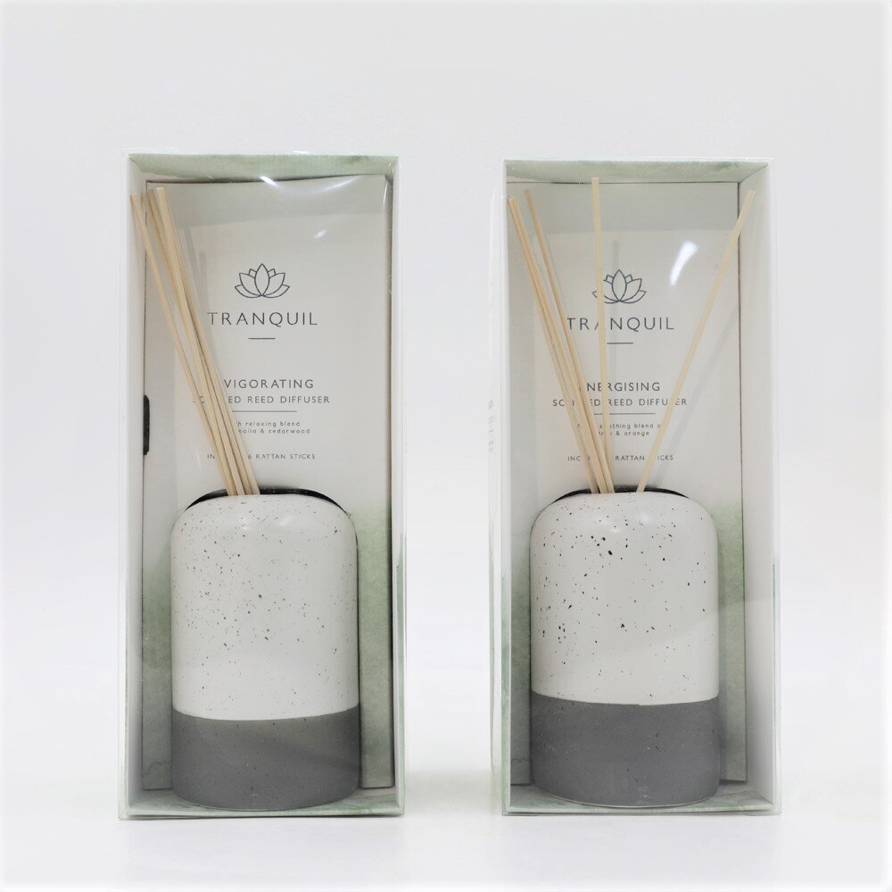 TRANQUIL 100ML PET DIFFUSER WITH CERAMIC BOTTLE - ASSORTED