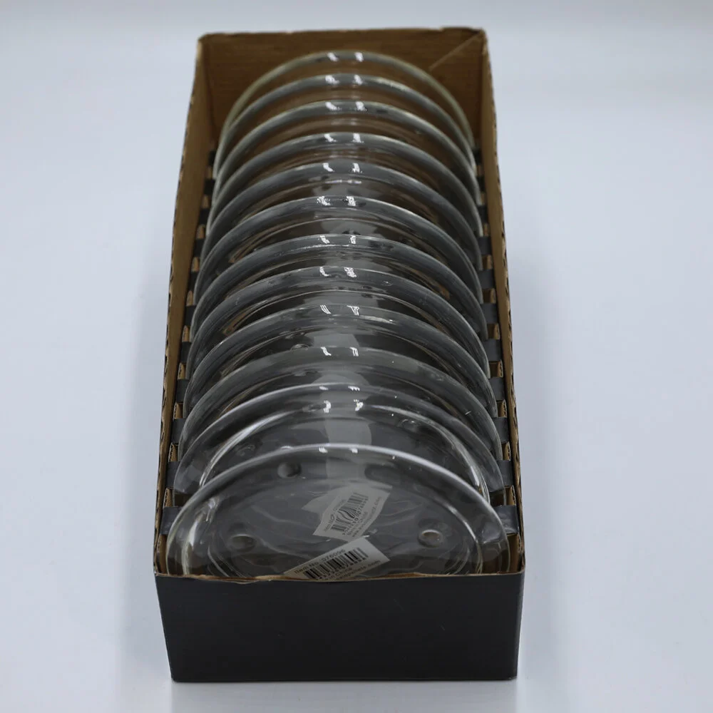 D14.5CM GLASS PLATE CANDLE HOLDER