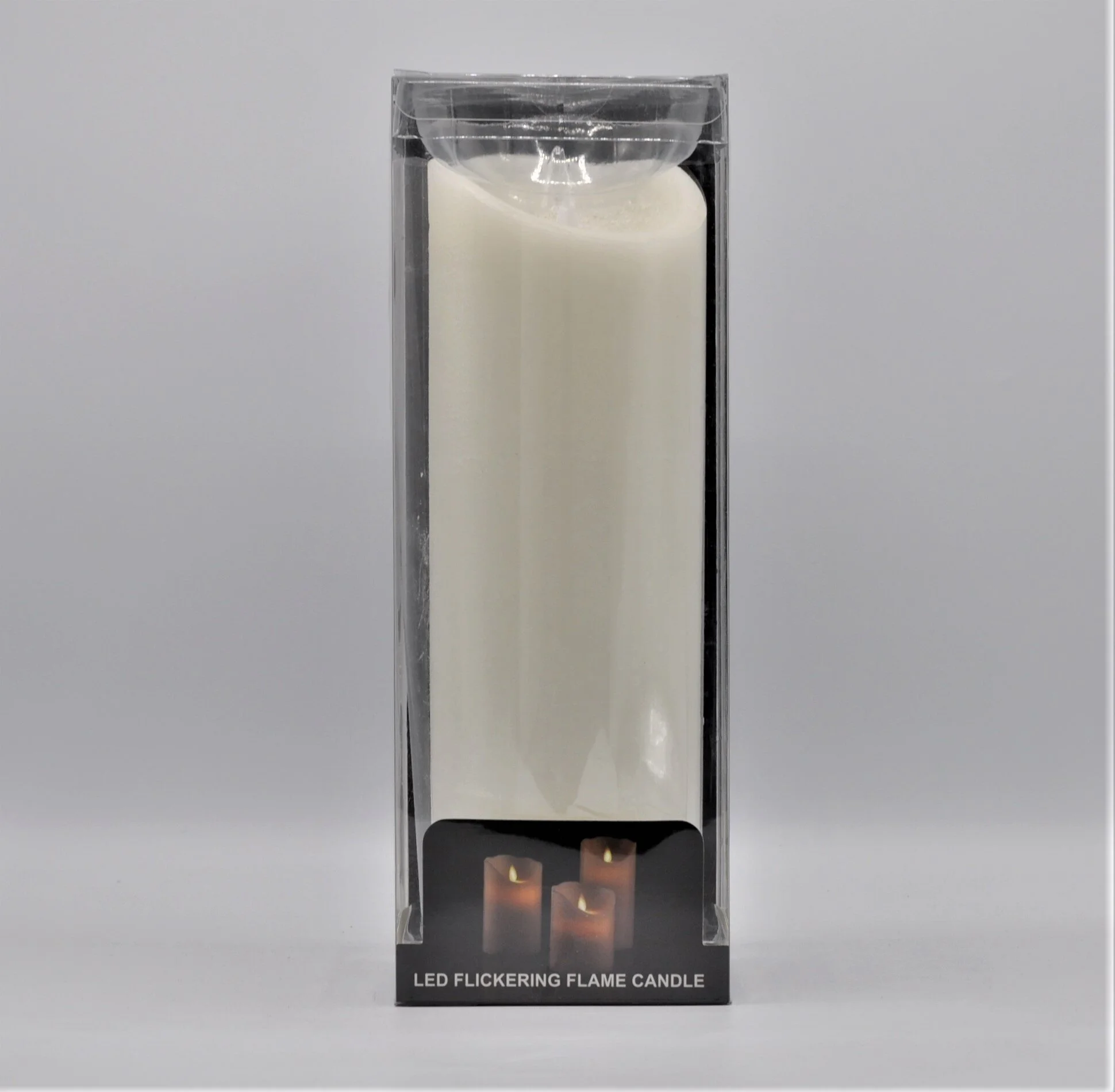 10 X 30CM LED FLICKERING PILLAR CANDLE 