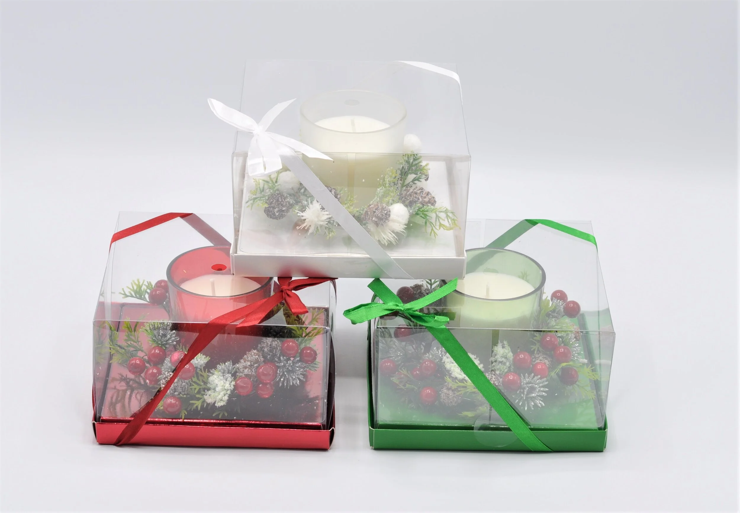 XMAS CANDLE WTIH WREATH 