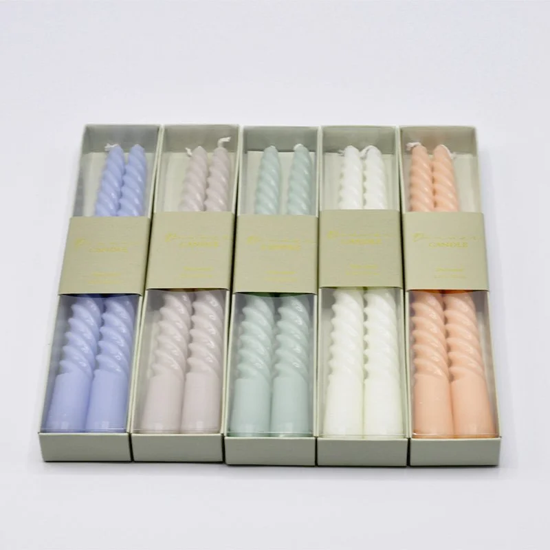 SPIRAL DINNER CANDLE 5 ASSTD