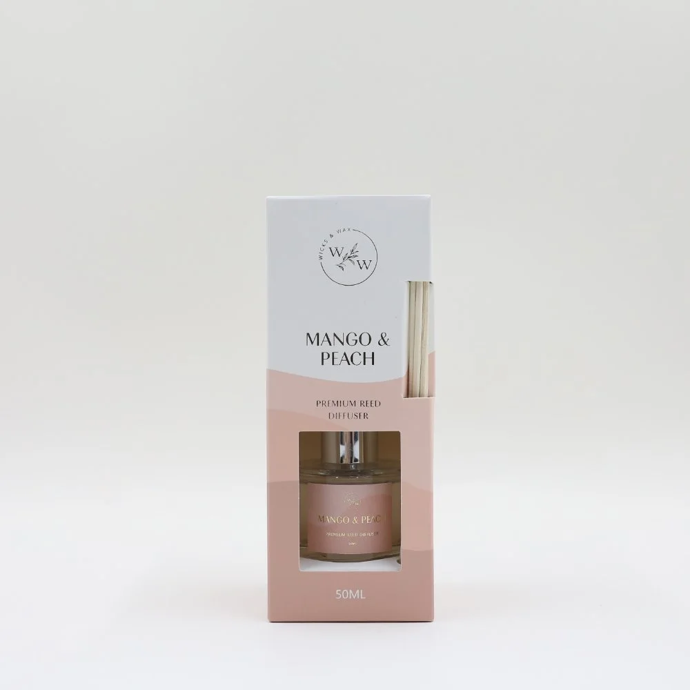 WICKS & WAX DIFFUSER MANGO & PEACH
