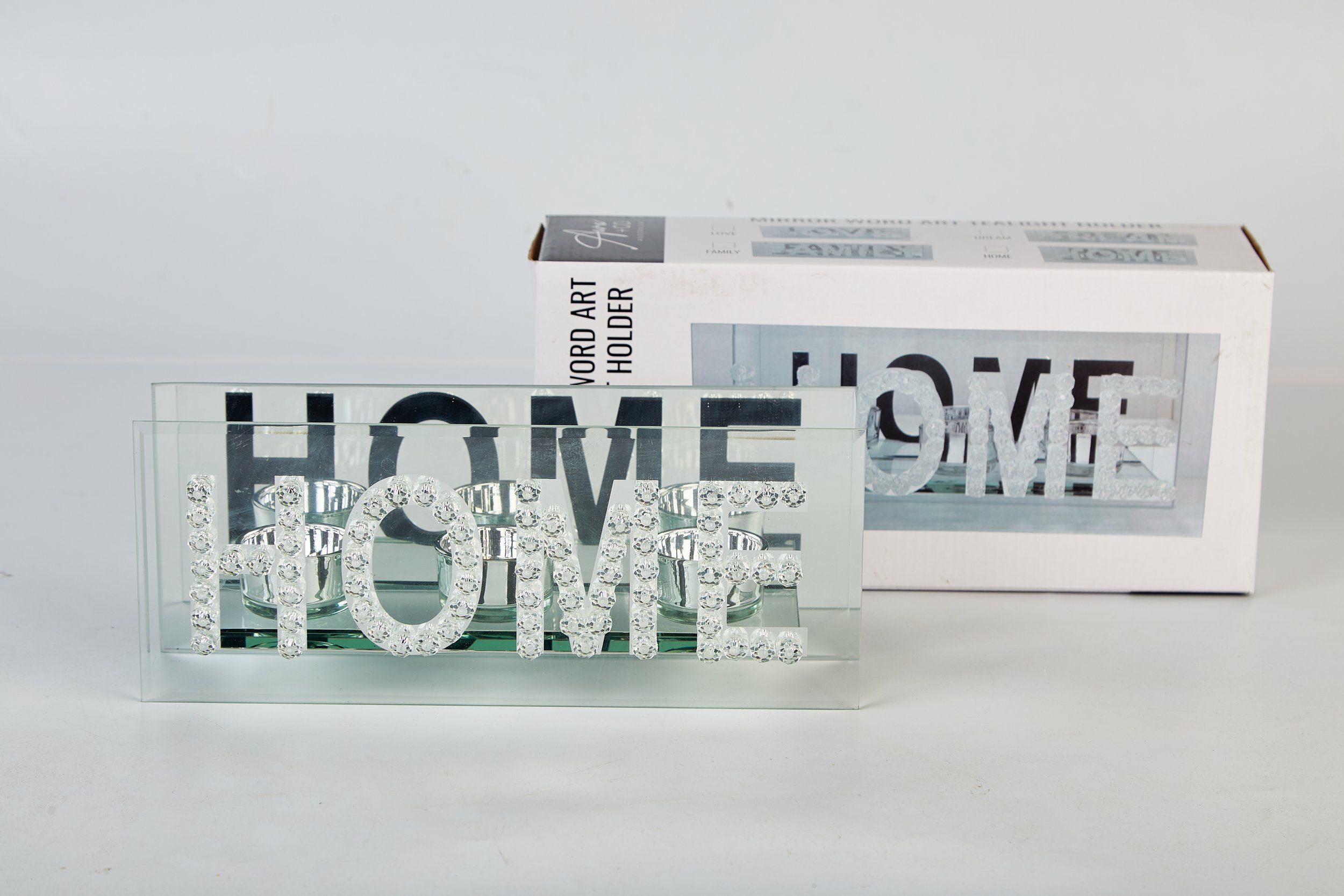 HOME GLASS TEALIGHT HOLDER