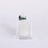 ROSE DECORATED CANDLE IN ORGANZA BAG