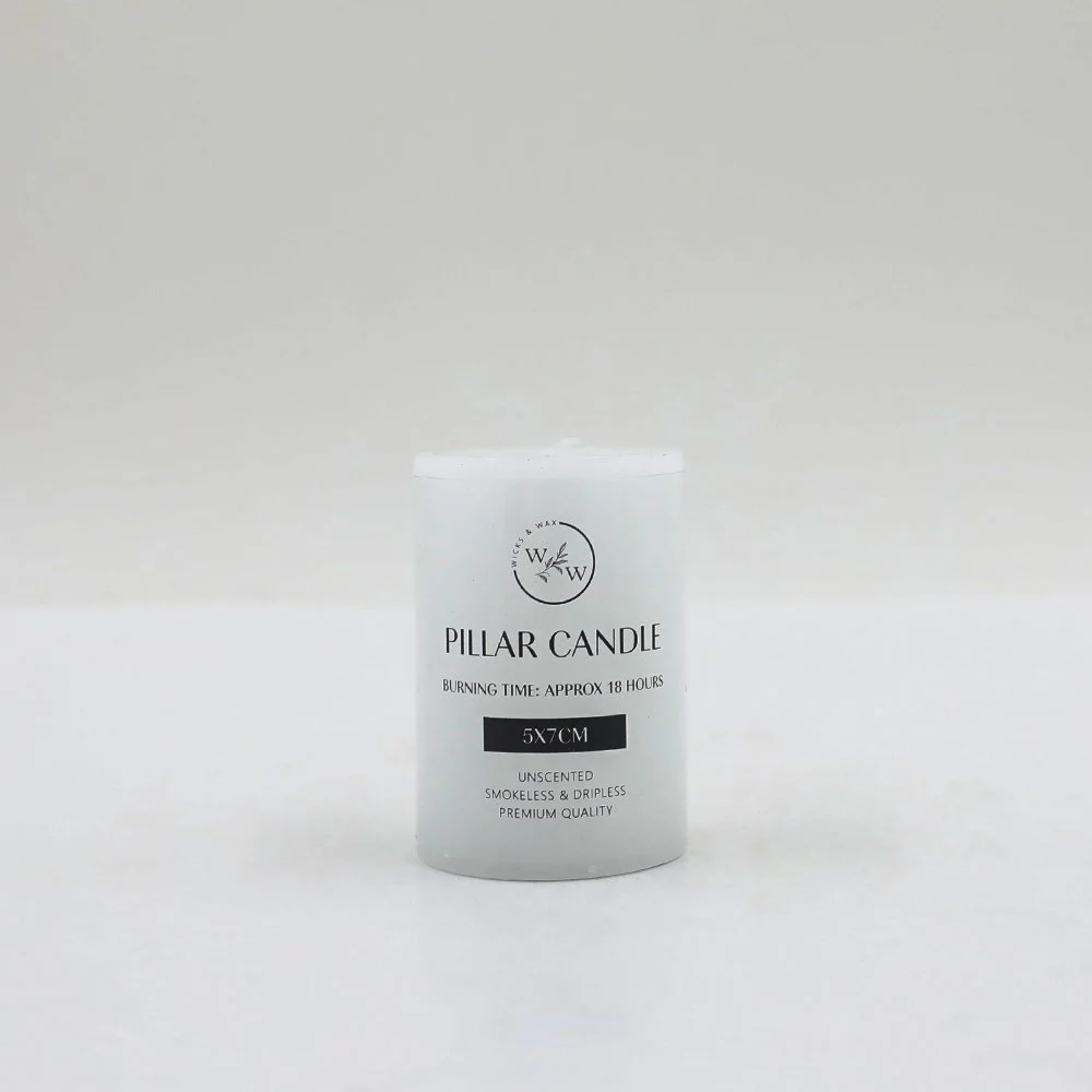 UNSCENTED FLAT TOP PILLAR CANDLE