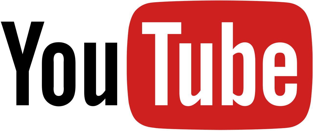 YouTube logo with red background and white text.