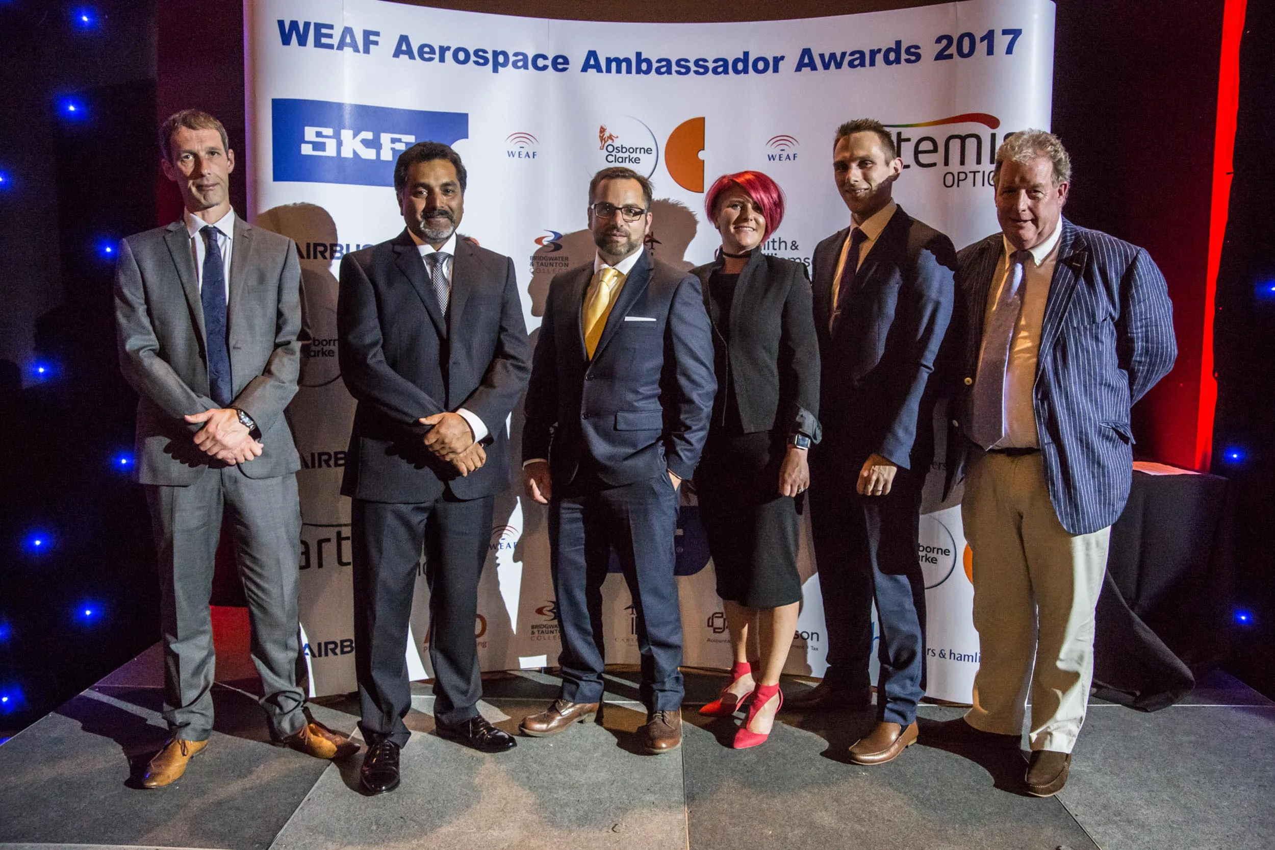 The Artemis Optical Team at the weaf awards 2017