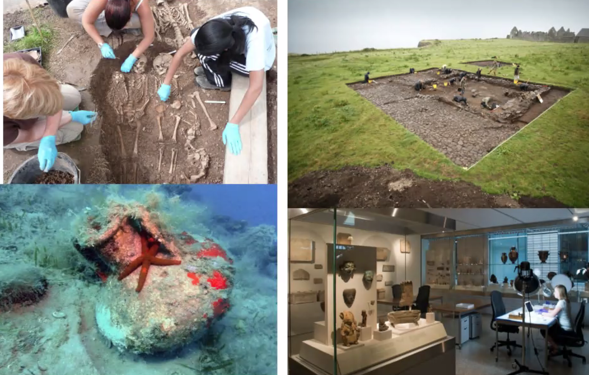 Captură din webinar: fotografii stimul pe tema importanței arheologiei