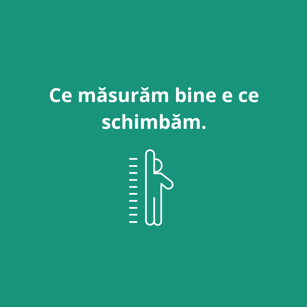 &nbsp;Ce măsurăm bine e ce schimbăm