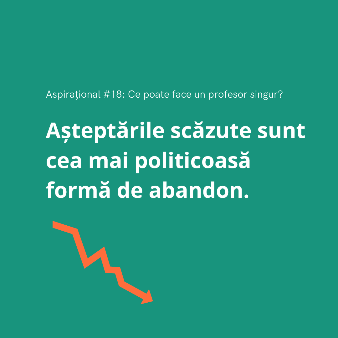 Ce poate face un profesor singur?