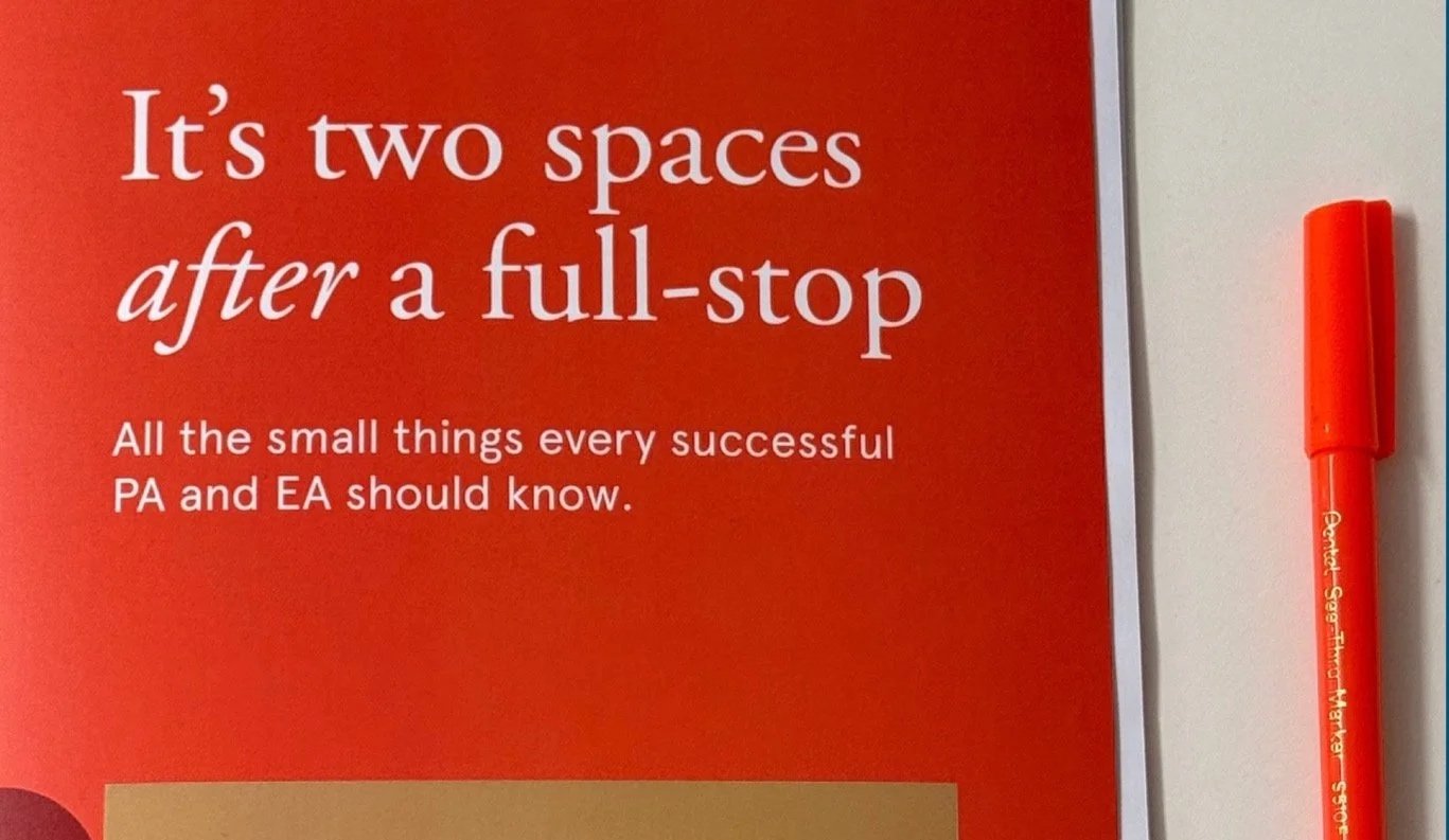 It's two spaces after a full-stop! 