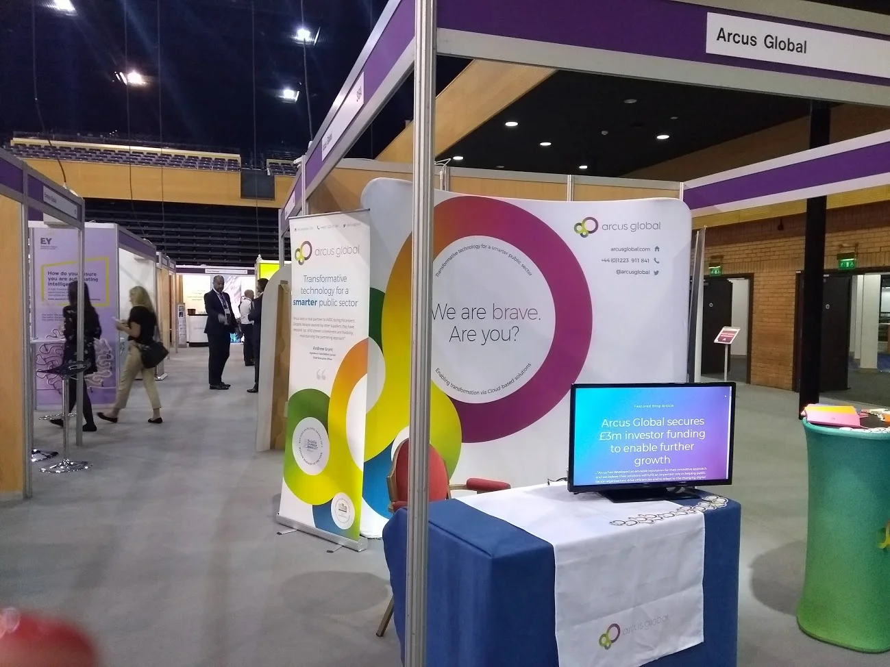 It's the first time that we're exhibiting at the event and here's our stand all ready to go.