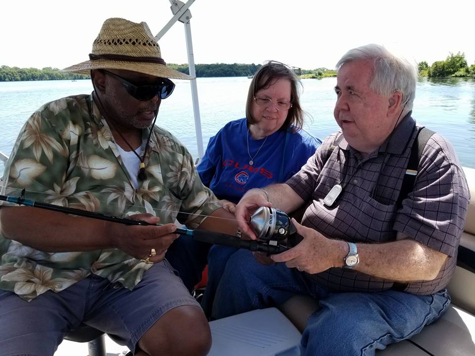 With a little instruction from Skipper Steve.