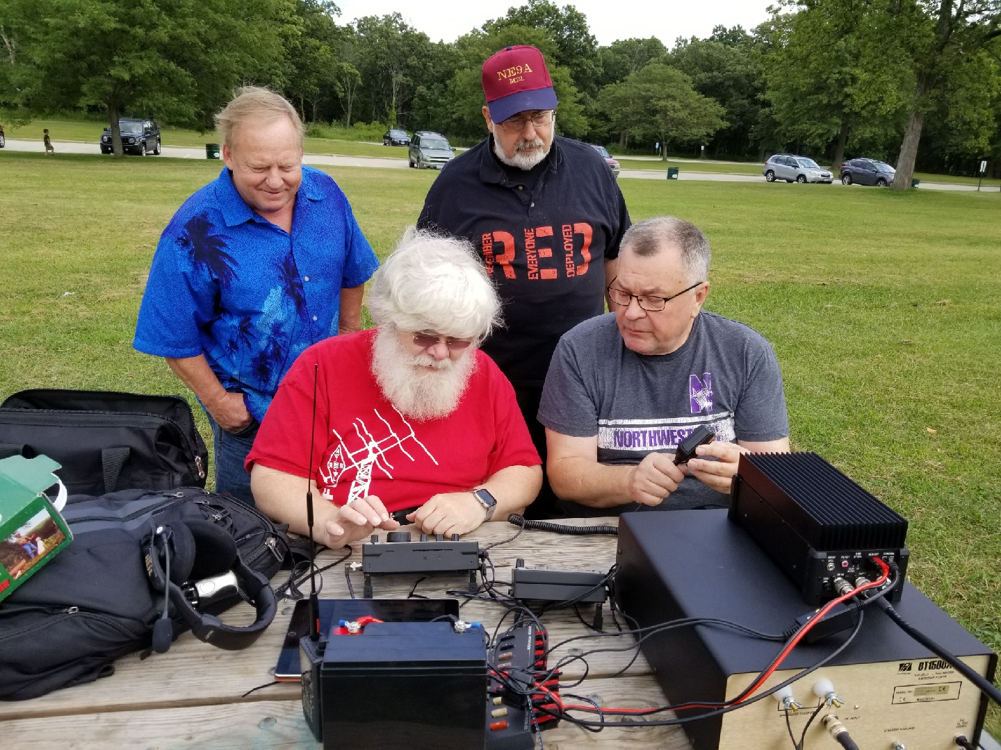 Frank Wilker, Dick, Mel, and George. A brain-storming session.