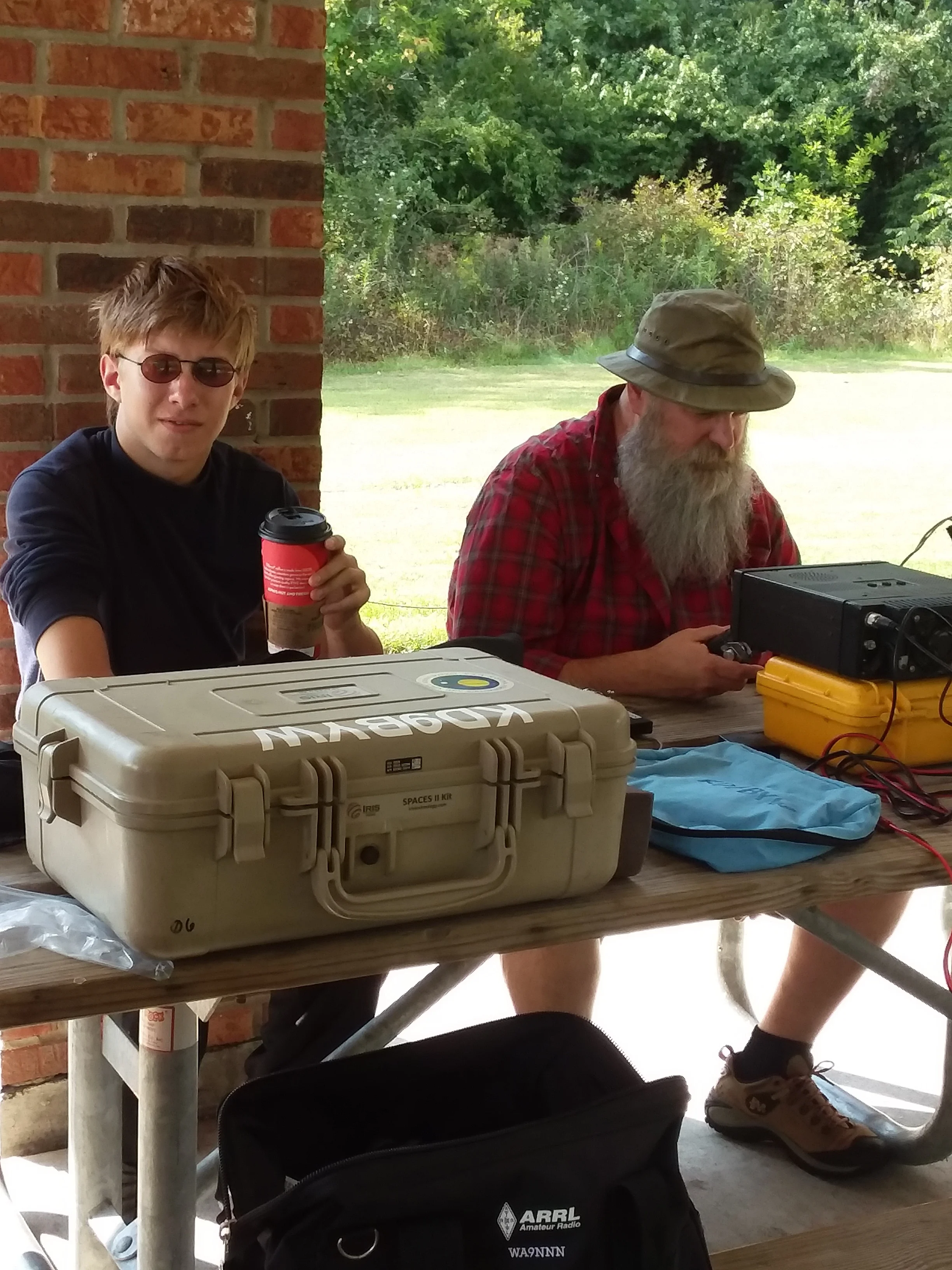 Kyle (Strango) and John (KD9BYW) - hitting the waves.
